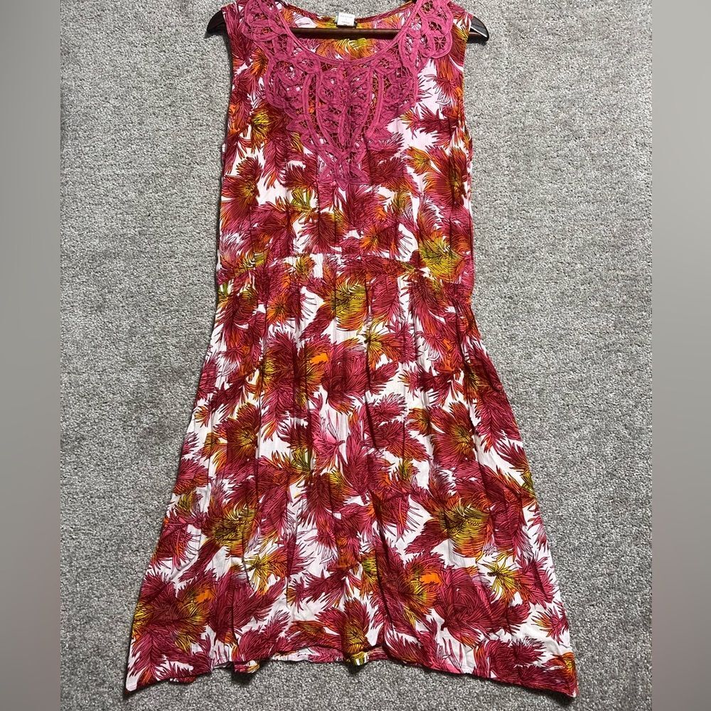Sara Morgan Printed Woman’s Sleeveless Midi Dress Size Large